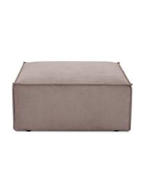Puf ze sztruksu Lennon, Tapicerka: sztruks (92% poliester, 8, Stelaż: lite drewno sosnowe z cer, Nogi: tworzywo sztuczne, Taupe sztruks, S 88 x G 88 cm