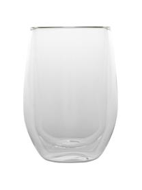 Bicchiere da tè a doppia parete Isolate 2 pz, Vetro borosilicato, doppia parete, Trasparente, Ø 8 x Alt. 13 cm