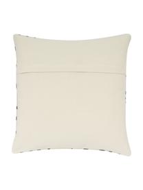 Housse de coussin 45x45 Nomad, 100 % coton, Blanc crème, noir, larg. 45 x long. 45 cm