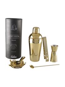 Cocktail-Shaker-Set Leur in Gold, 5-tlg., Edelstahl, Goldfarben, Ø 11 x H 25 cm