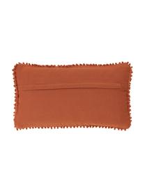 Housse de coussin rectangulaire rouge rouille Indi, 100 % coton, Rouille, larg. 30 x long. 50 cm