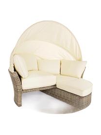 Canapé lounge blanc Lesly, Beige, taupe avec teinte verte, larg. 200 x haut. 168 cm