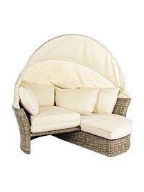 Canapé lounge blanc Lesly, Beige, taupe avec teinte verte, larg. 200 x haut. 168 cm