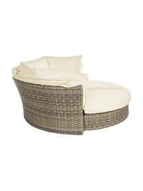 Canapé lounge blanc Lesly, Beige, taupe avec teinte verte, larg. 200 x haut. 168 cm