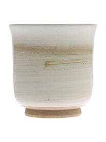 Tazza senza manico stile giapponese Yunomi 2 pz, Gres, Marrone, bianco, crema, Ø 8 x Alt. 9 cm