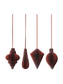 Baumanhänger-Set Winnie, 4 Stück, Rot, Ø 5 x H 7 cm