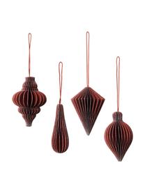 Baumanhänger-Set Winnie, 4 Stück, Rot, Ø 5 x H 7 cm