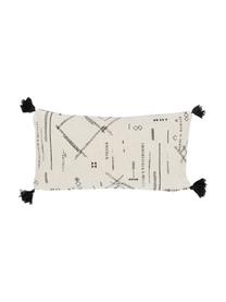 Housse de coussin rectangulaire réversible Kertes, Noir