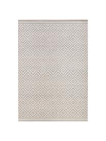 In- & Outdoor-Teppich Meadow Raute mit grafischem Muster, Grau, Beige, B 80 x L 150 cm (Grösse XS)