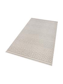 In- & Outdoor-Teppich Meadow Raute mit grafischem Muster, Grau, Beige, B 80 x L 150 cm (Grösse XS)