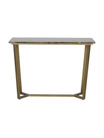 Marmeren wandtafel Emperor met messing frame, Frame: messing, Tafelblad: marmer, Messingkleurig, donkerbruin, beige, B 110 x D 40 cm