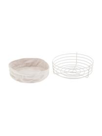 Brotkorb Gola mit herausnehmbarem Einsatz, Brotkorb: Metall, beschichtet, Beutel: Baumwolle, Helles Beige, Ø 26 x H 8 cm