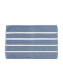 Tappeto bagno a righe Mentone, 100% cotone, Blu, bianco, Larg. 50 x Lung. 75 cm