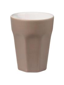 Espressokopje ti amo van keramiek, 2 stuks, Keramiek, Taupe, Ø 6 cm, H 8 cm, 100 ml