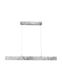 Grande suspension LED aspect marbre Pierce, Blanc, marbré, larg. 90 x haut. 10 cm