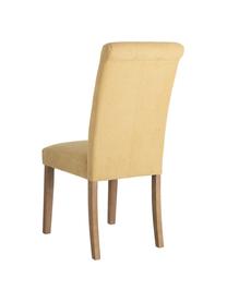 Silla tapizada Dudek, Tapizado: poliéster, Estructura: madera de caucho, Amarillo, An 47 x Al 101 cm