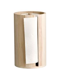 Portarotolo da cucina in legno Ansley, Legno di Paulownia, Beige, Ø 15 x Alt. 26 cm