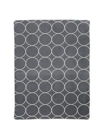 Dubbelzijdige fluwelen plaid Bamboo Circles, Weeftechniek: jacquard, Antraciet, 150 x 200 cm