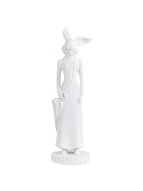 Handgefertigtes Deko-Objekt Lady, Kunststoff, Weiß, B 6 x H 19 cm