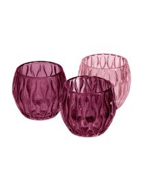 Set de portavelas Aliza, 3 uds., Vidrio, Tonos rosa, Cada uno Ø 10 x Al 9 cm