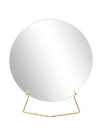 Ronde make-up spiegel Standing Mirror met gouden frame, Frame: gepoedercoat staal, Goudkleurig, 30 x 35 cm