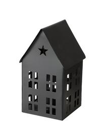 Maisons lumineuses Nalania, 2 élém., Métal, revêtement par poudre, Noir, larg. 9 x haut. 16 cm