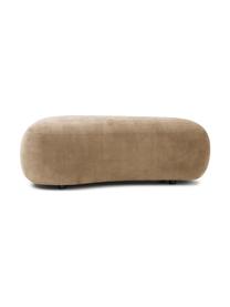 Nierenförmiger Hocker Alba, Bezug: 97% Polyester, 3% Nylon D, Gestell: Massives Fichtenholz, FSC, Webstoff Beige, B 130 x T 62 cm