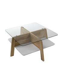 Mesa de centro Varm, Madera de abeto
Cristal templado, Transparente, beige, An 60 x Al 30 cm