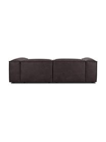 Narożna sofa modułowa ze skóry z recyklingu Lennon, Tapicerka: skóra z recyklingu (70% s, Stelaż: lite drewno, sklejka, Nogi: tworzywo sztuczne, Skóra taupe, S 238 x G 180 cm, lewostronna