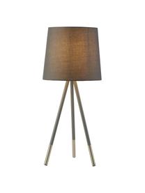 Lampada da tavolo treppiede Ripo, Paralume: tessuto, Base della lampada: acciaio, Grigio scuro, argentato, Ø 23 x Alt. 54 cm