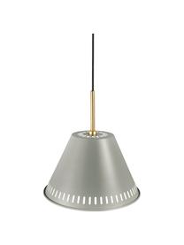 Závesná retro lampa Pine, Sivá, mosadzné odtiene