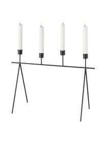 Candelabro grande Refine, Metal recubierto, Negro, An 45 x Al 32 cm