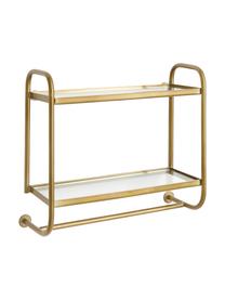 Metall-Wandregal Thelma in Gold, Gestell: Metall, beschichtet, Goldfarben, Transparent, B 43 x H 42 cm