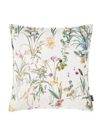 Kussenhoes  Anjuli met bloemenprint, 100% katoen, Wit, multicolour, 40 x 40 cm