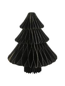 Sapin décoratif noir Noël Sander, 23 cm, Carton, Noir, couleur dorée, Ø 18 x haut. 23 cm
