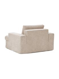 Poltrona con rivestimento sfoderabile Russell, Rivestimento: 100% cotone Con 50.000 ci, Struttura: legno di pino massiccio c, Gambe: plastica, Tessuto beige, Larg. 103 x Prof. 112 cm