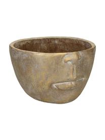 Osłonka na doniczkę z betonu Golden Face, Beton, Odcienie złotego z antycznym wykończeniem, S 23 x W 14 cm