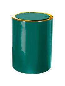 Papelera con tapadera abatible Golden Clap, Plástico, Verde esmeralda, 5 L