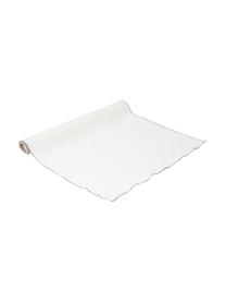 Camino de mesa de lino Audra, 100% lino, Blanco, beige, An 46 x L 147 cm
