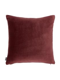 Samt-Kissen Pintuck in Rot mit erhabenem Strukturmuster, mit Inlett, Bezug: 55% Rayon, 45% Baumwolle, Webart: Samt, Bordeauxrot, 45 x 45 cm