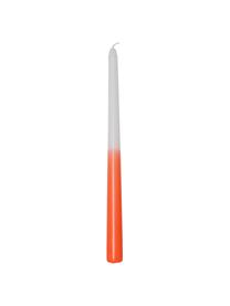 Stabkerzen Dubli in Orange/Weiß, 4 Stück, Wachs, Orange, Weiß, Ø 2 x H 31 cm