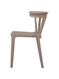 Chaise de jardin taupe empilable Bliss, Polypropylène, Taupe, larg. 52 x prof. 53 cm