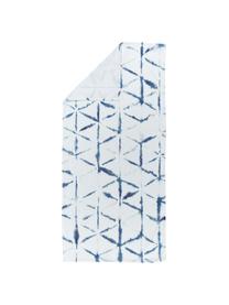 Licht strandlaken Shibori  met een tie-dye patroon, 55% polyester, 45% katoen
zeer lichte kwaliteit, 340 g/m², Wit, blauw, 70 x 150 cm