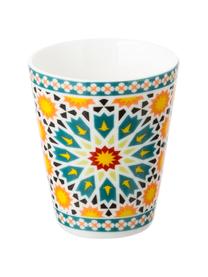 Set tazze da caffè Bisanzio, 6 pz., New bone china, Interno: avorio, esterno: multicolore, Ø 6 x A 6 cm