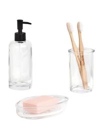 Vaso cepillo de dientes de vidrio Clear, Vidrio, Transparente, Ø 7 x Al 11 cm