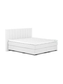 Letto Boxspring Premium Lacey, Materasso: a molle insacchettate a 7, Piedini: legno di faggio massiccio, Grigio chiaro, 200 x 200