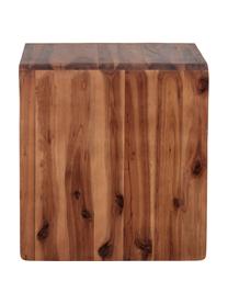 Nočný stolík z akáciového dreva Hassel, Akáciové drevo, Hnedá, Š 38 x H 38 cm
