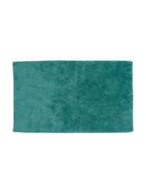 Tappeto bagno in cotone turchese Luna, Verde smeraldo, Larg