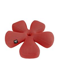 Kleiner Outdoor-Sitzsack Flower, handgefertigt, Bezug: 70 % PAN + 30 % PES, wass, Korallrot, Ø 72 x H 17 cm