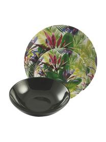 Set 18 piatti per 6 persone Tropical Jungle, Multicolore, Set in varie misure